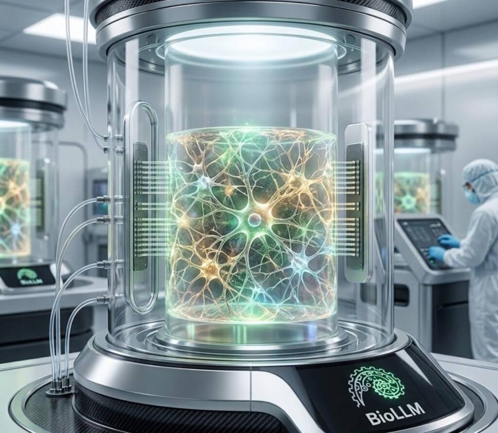 Image of modern lab showing biotech in progress; BioLLM lab photo 1
