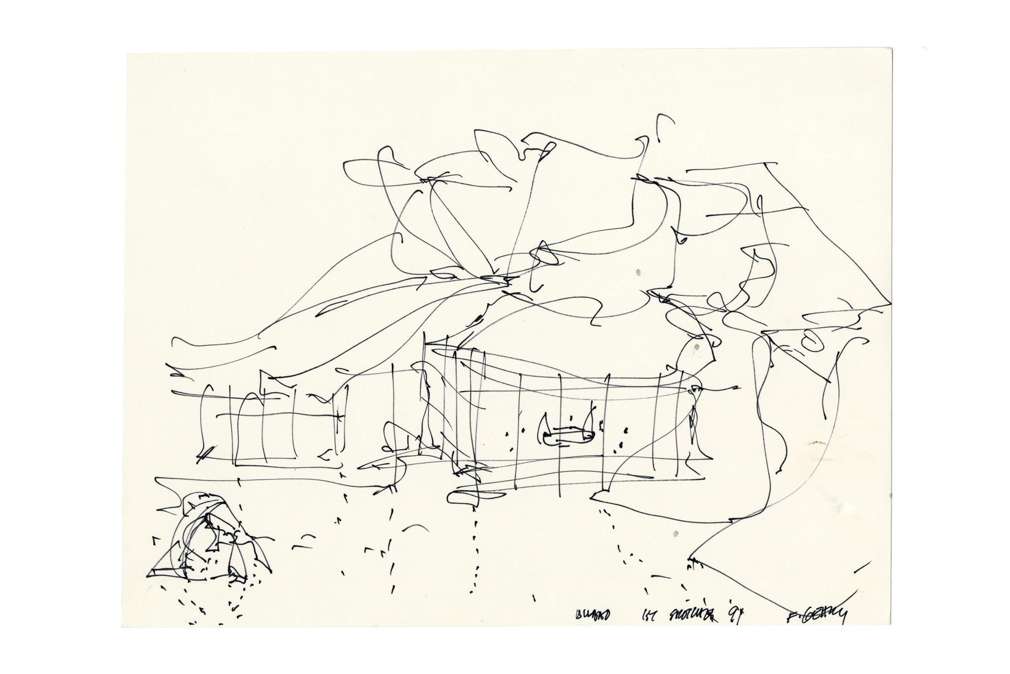Frank Gehry sketch of Guggenheim Bilbao