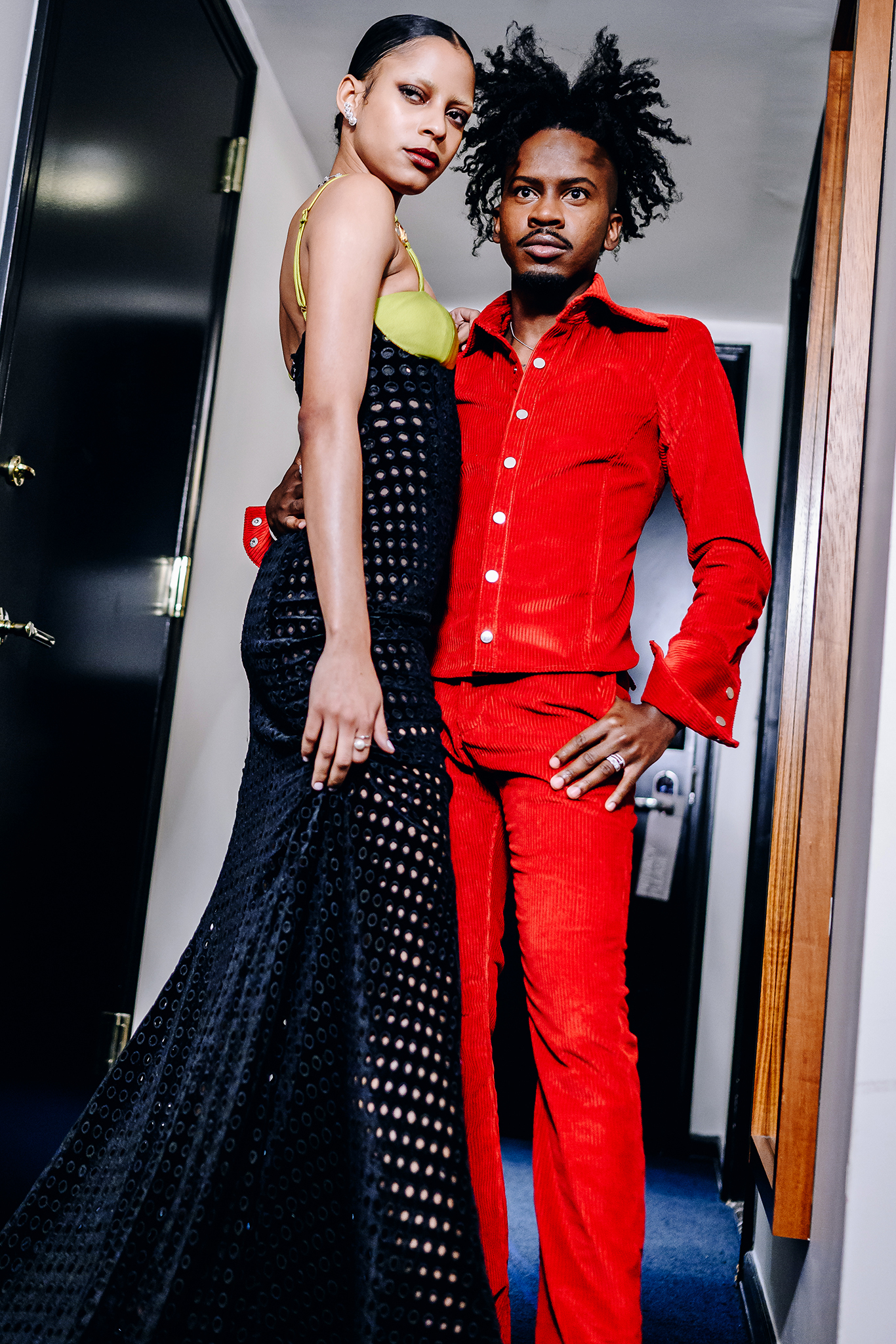 Theophilio designer Edvin Thompson and Amelia Rami get ready for the 2021 CFDAs.