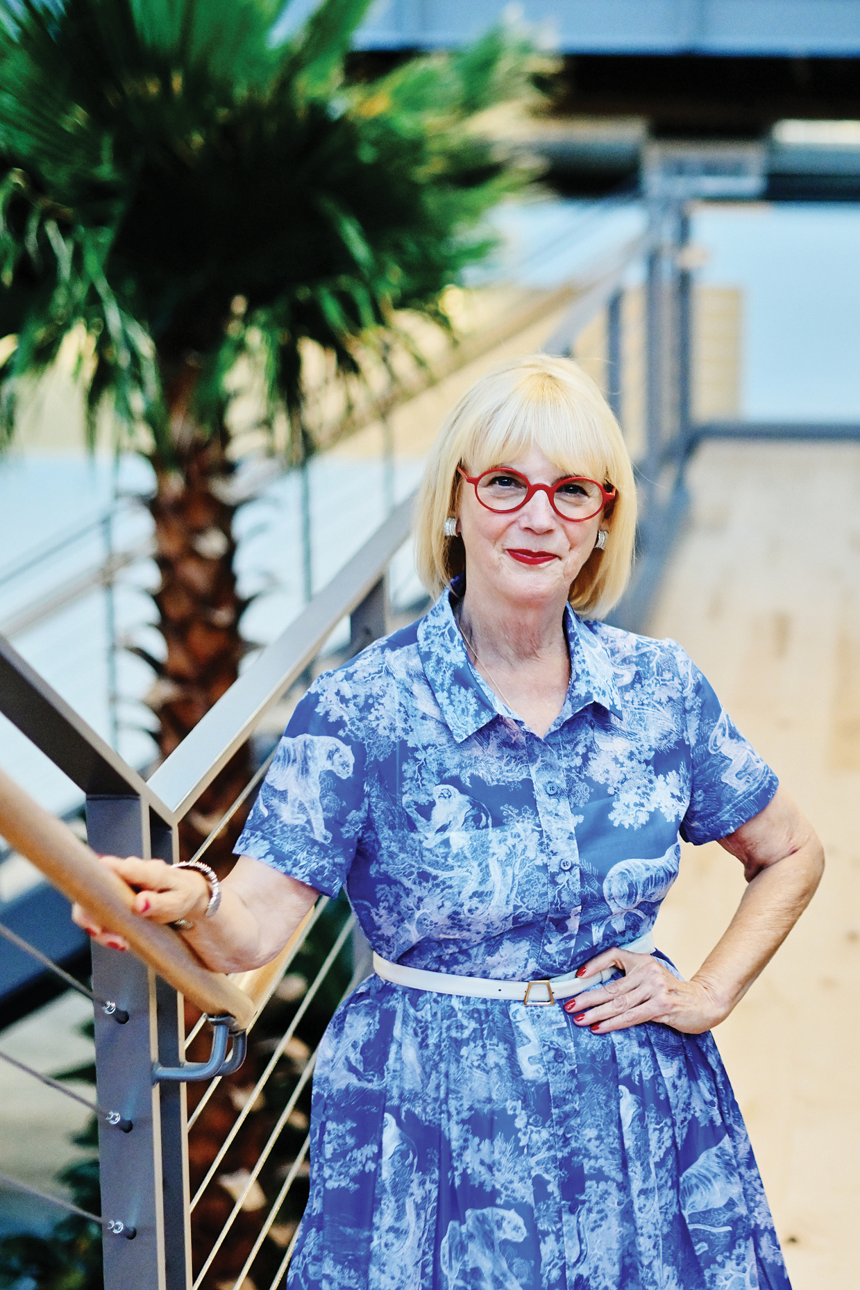 Carol Hamilton, Group President, Acquisitions and West Coast Headquarters, L'Oréal, and David Greenberg, CEO, L'Oréal USA | President, North America, pose for a portrait at the L’Oreal Los Angeles Headquarters in El Segundo, California on August 23, 2022.