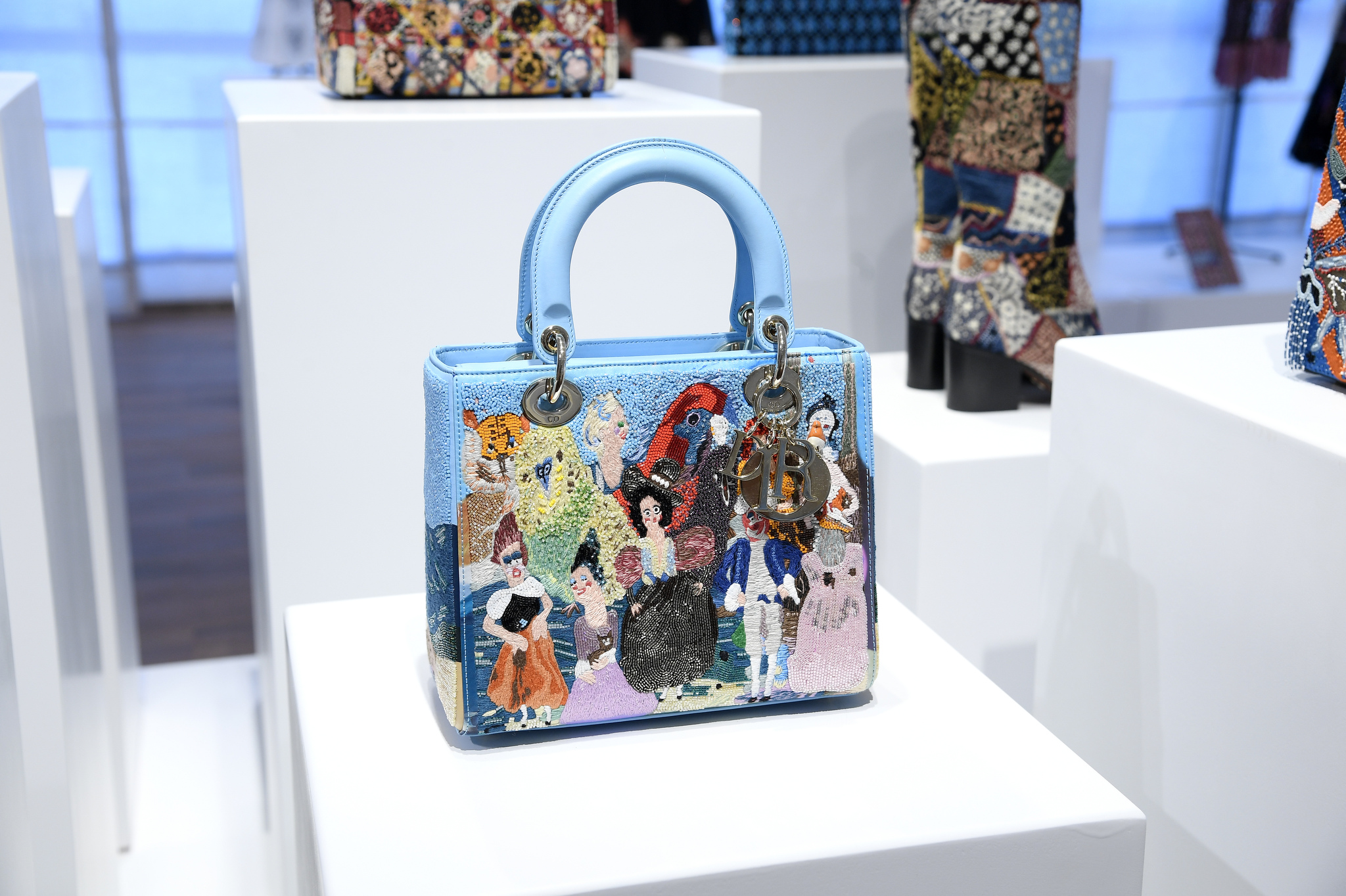 Christian Dior show items with embroidery from the Chanakya atelier.