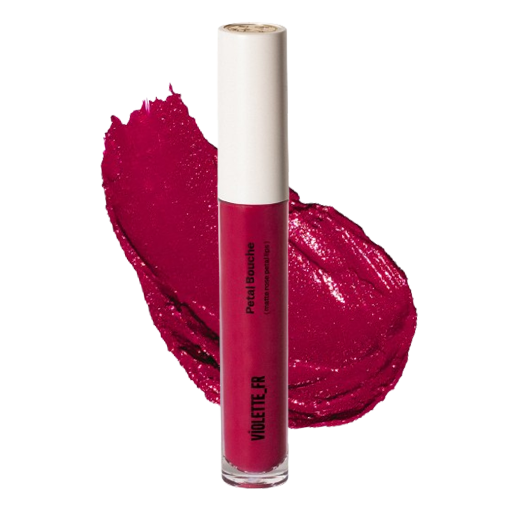 hot pink lipstick with swatch