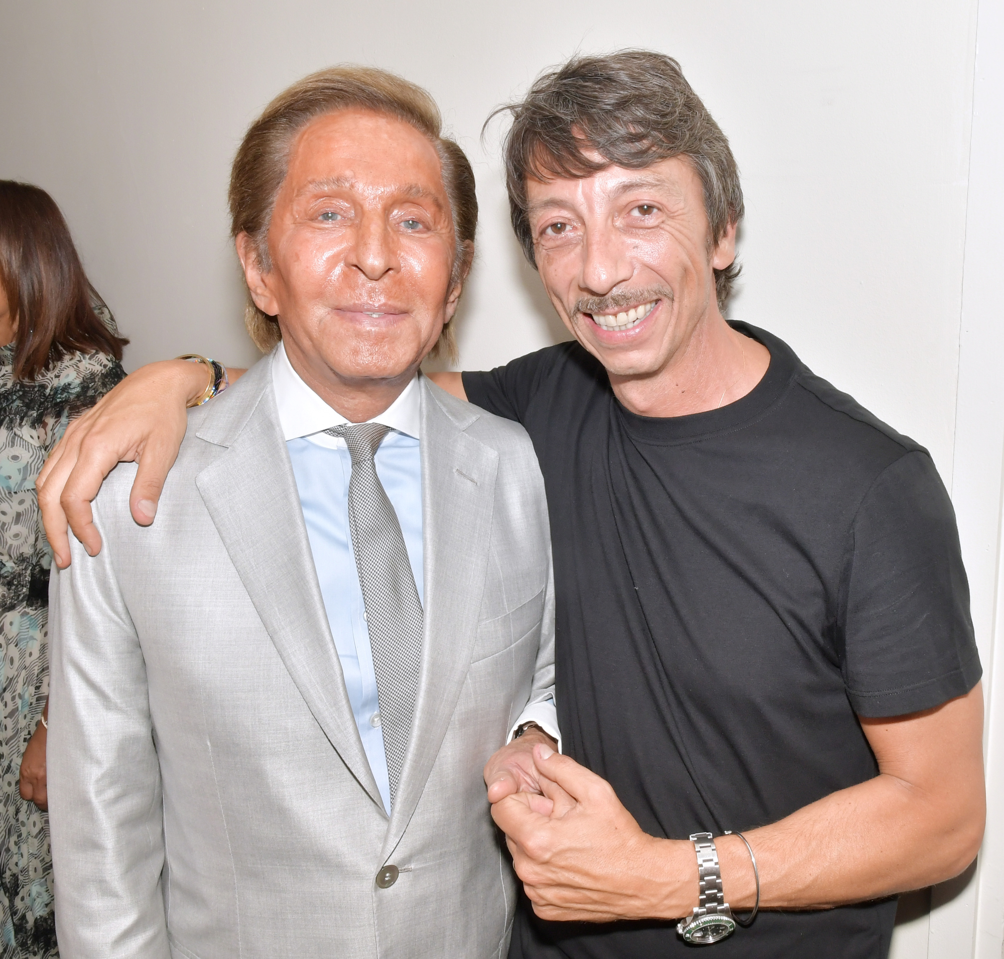 Valentino and Pierpaolo Piccioli backstage