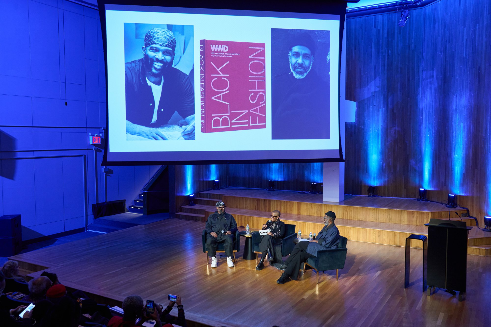 Byron Lars, Tonya Blazio-Licorish and Aaron Potts at Black in Fashion at FIT held at The Museum at FIT