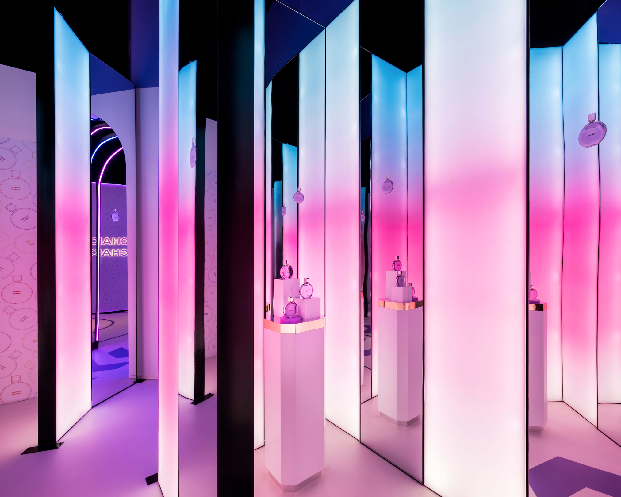 Inside Chanel's Chance Eau Splendide pop-up in London.