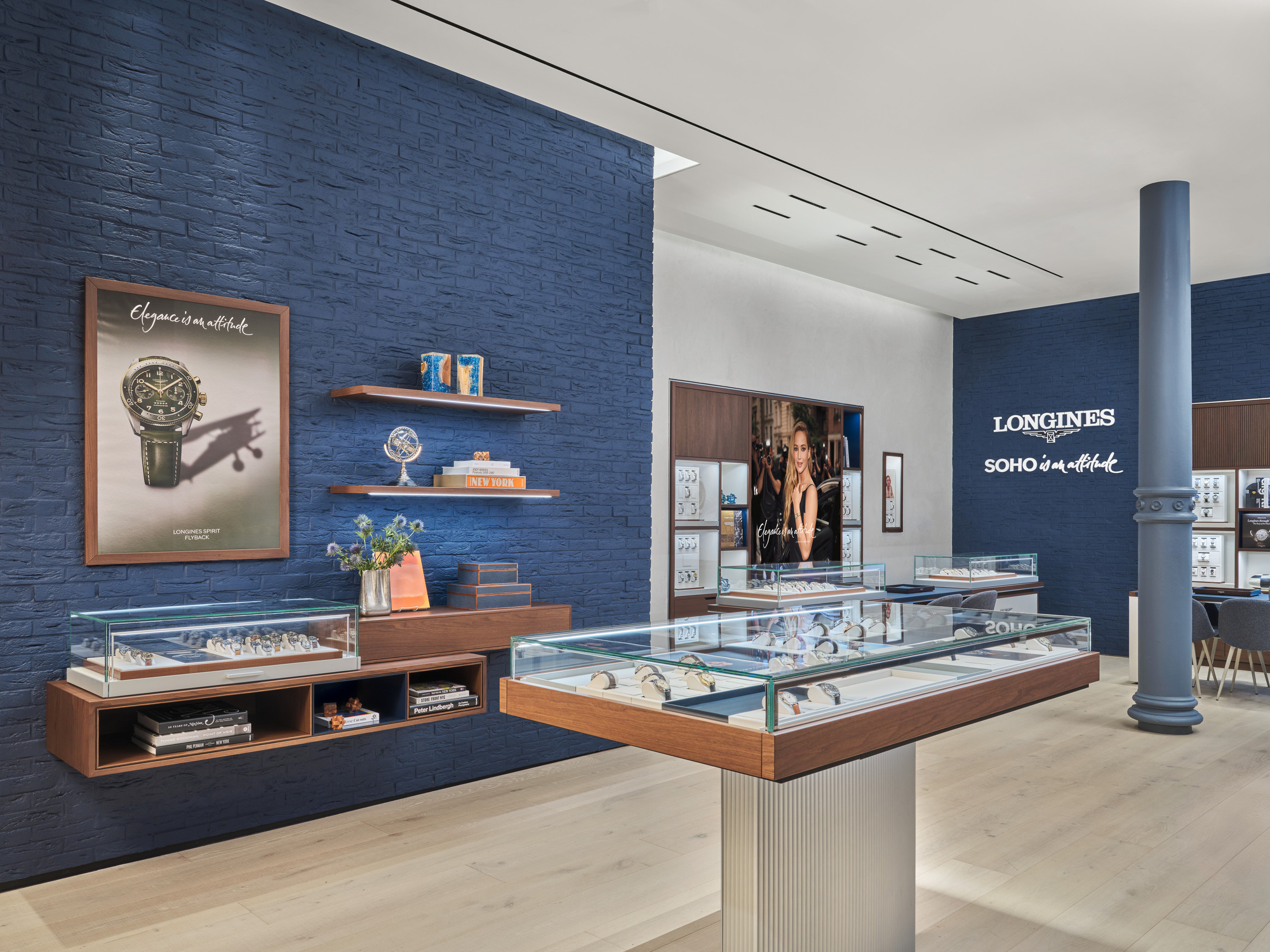 Longines new SoHo NY store at 128 Spring Street.
