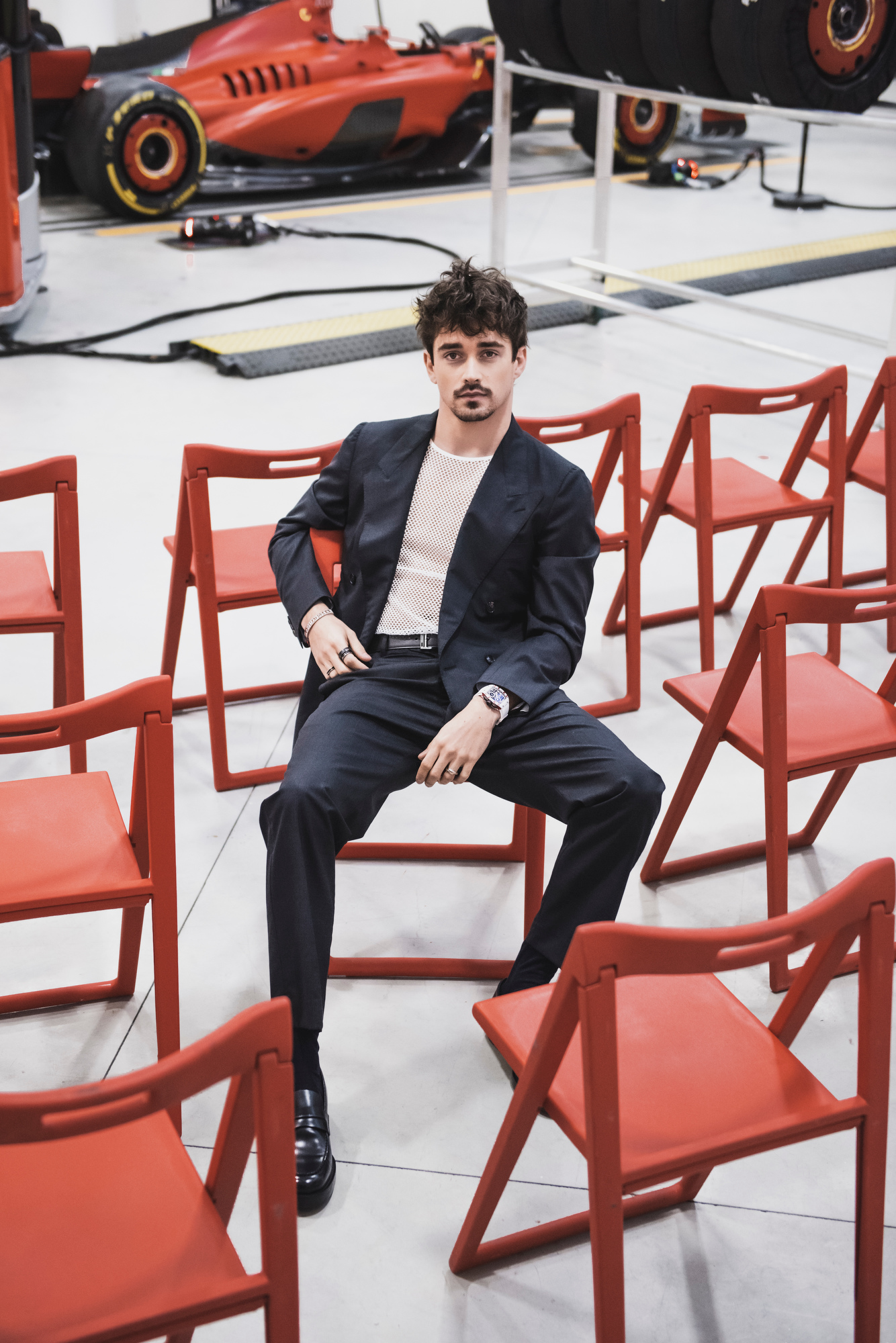 Umit Benan suit; Bally shirt; Zegna loafers