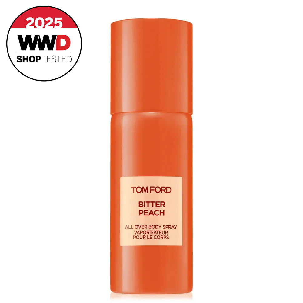orange bottle of body spray