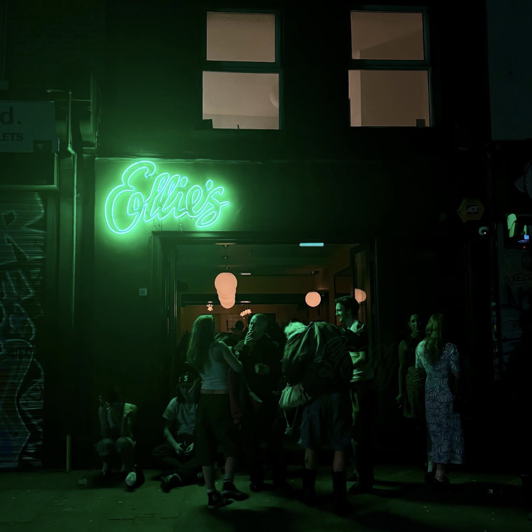 The exterior of Ellie's Bar.
