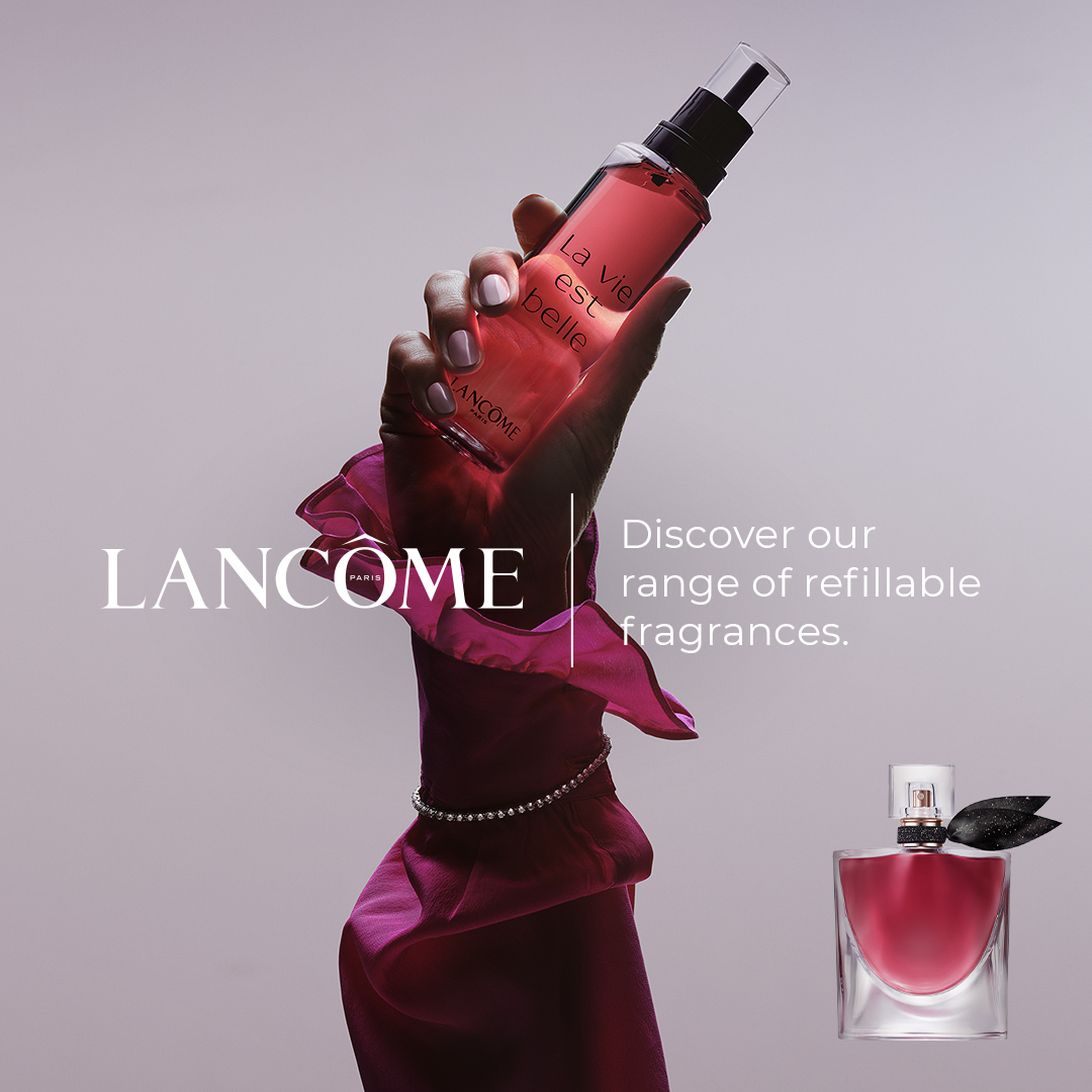 Lancôme has a range of refillable fragrances.