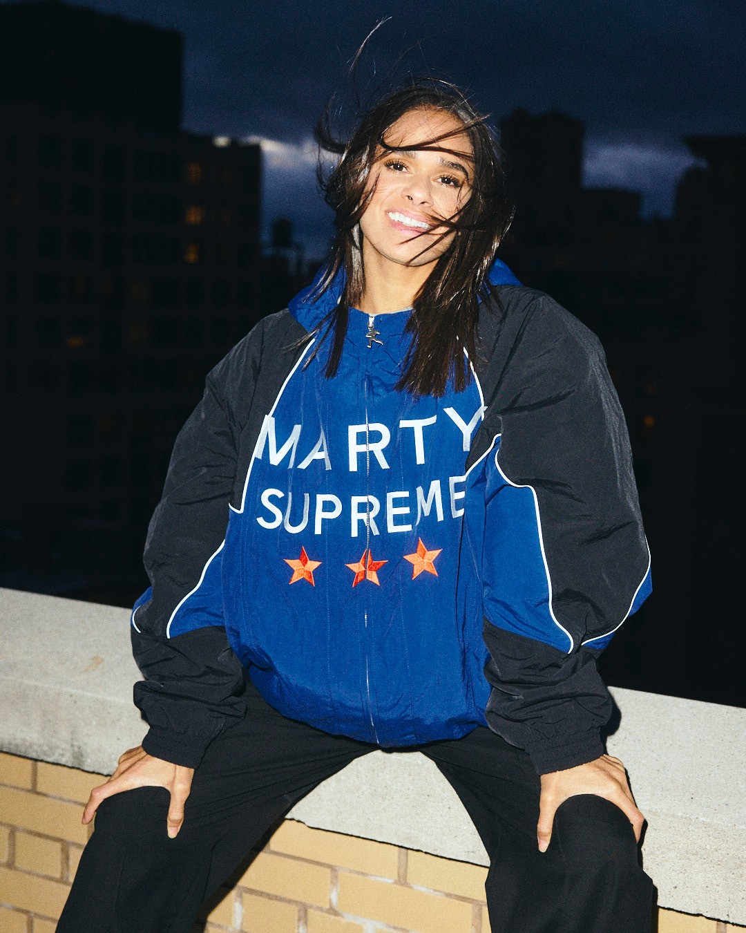 Misty Copeland in a 'Marty Supreme' jacket.