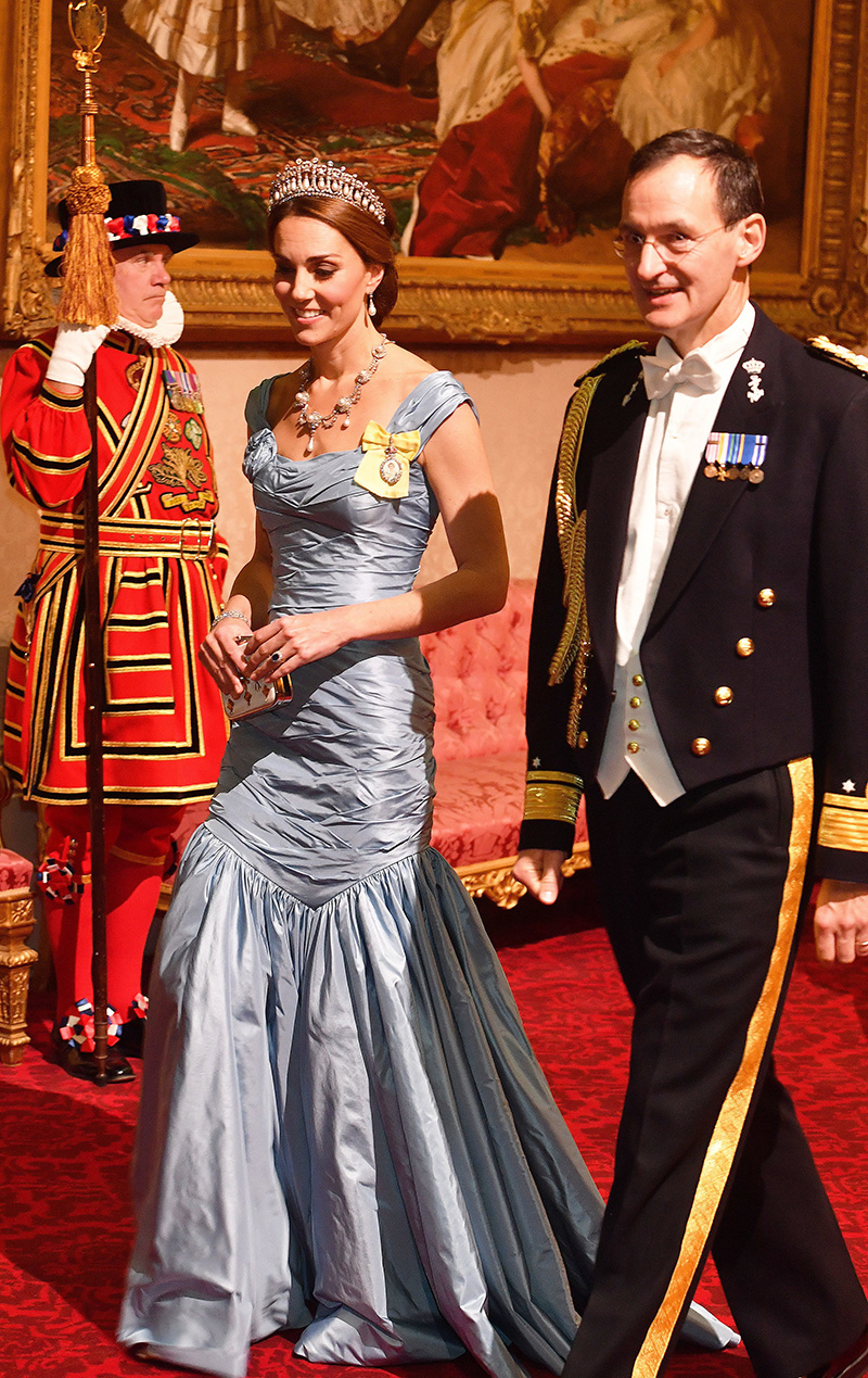 Kate Middleton's state banquet style through the years.