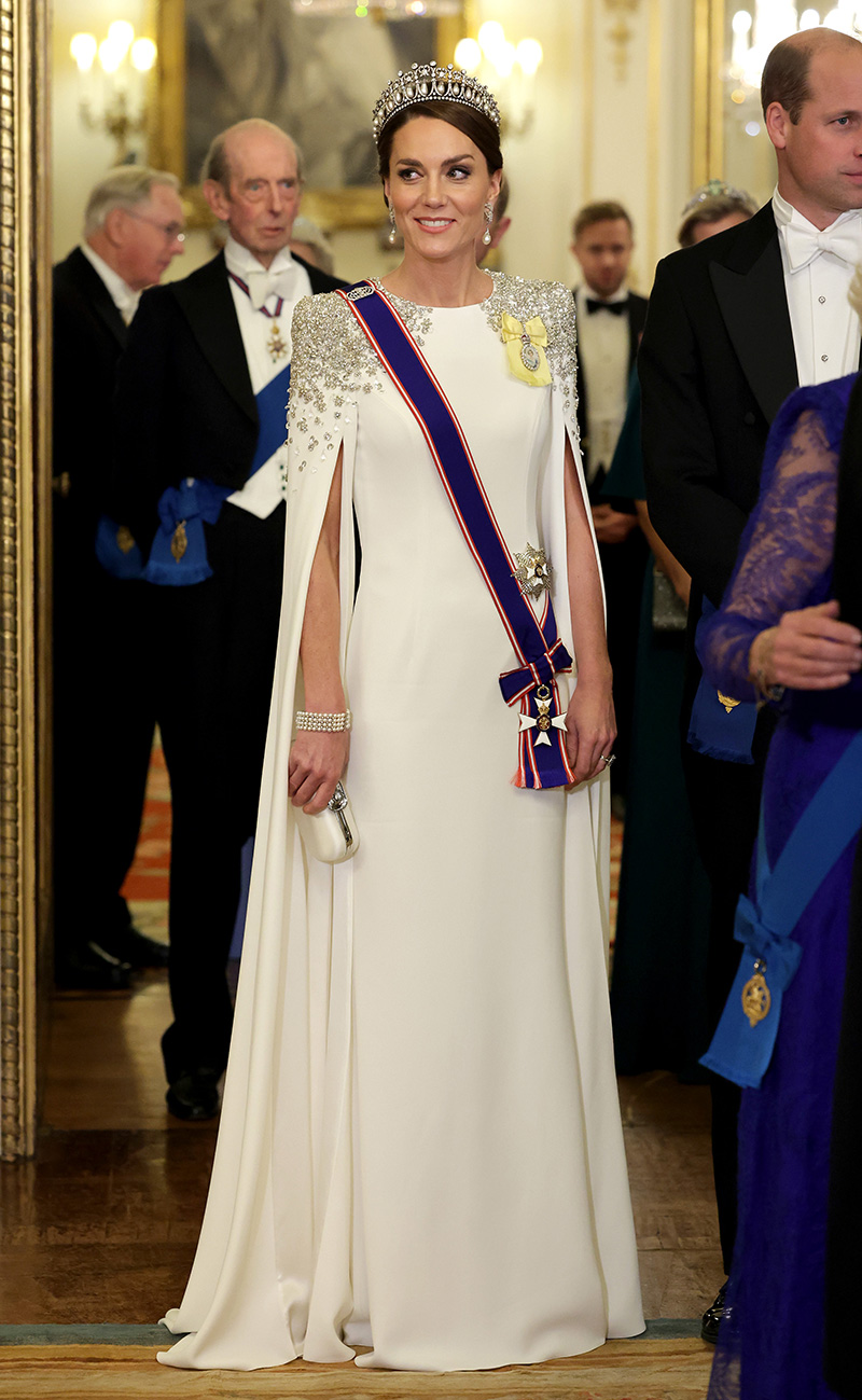 Kate Middleton's state banquet style through the years.