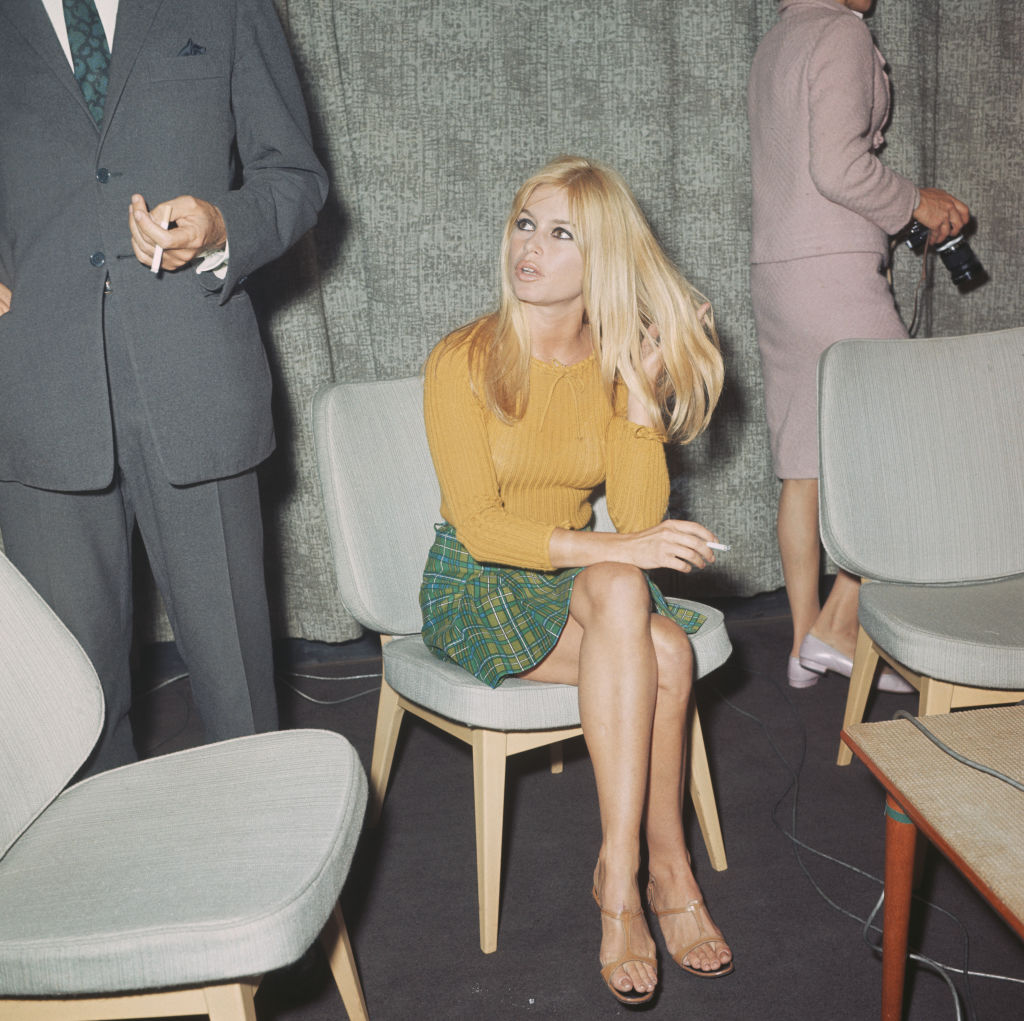 French actress Brigitte Bardot at London Airport, 2nd September 1966. (Photo by Keystone/Hulton Archive/Getty Images)
