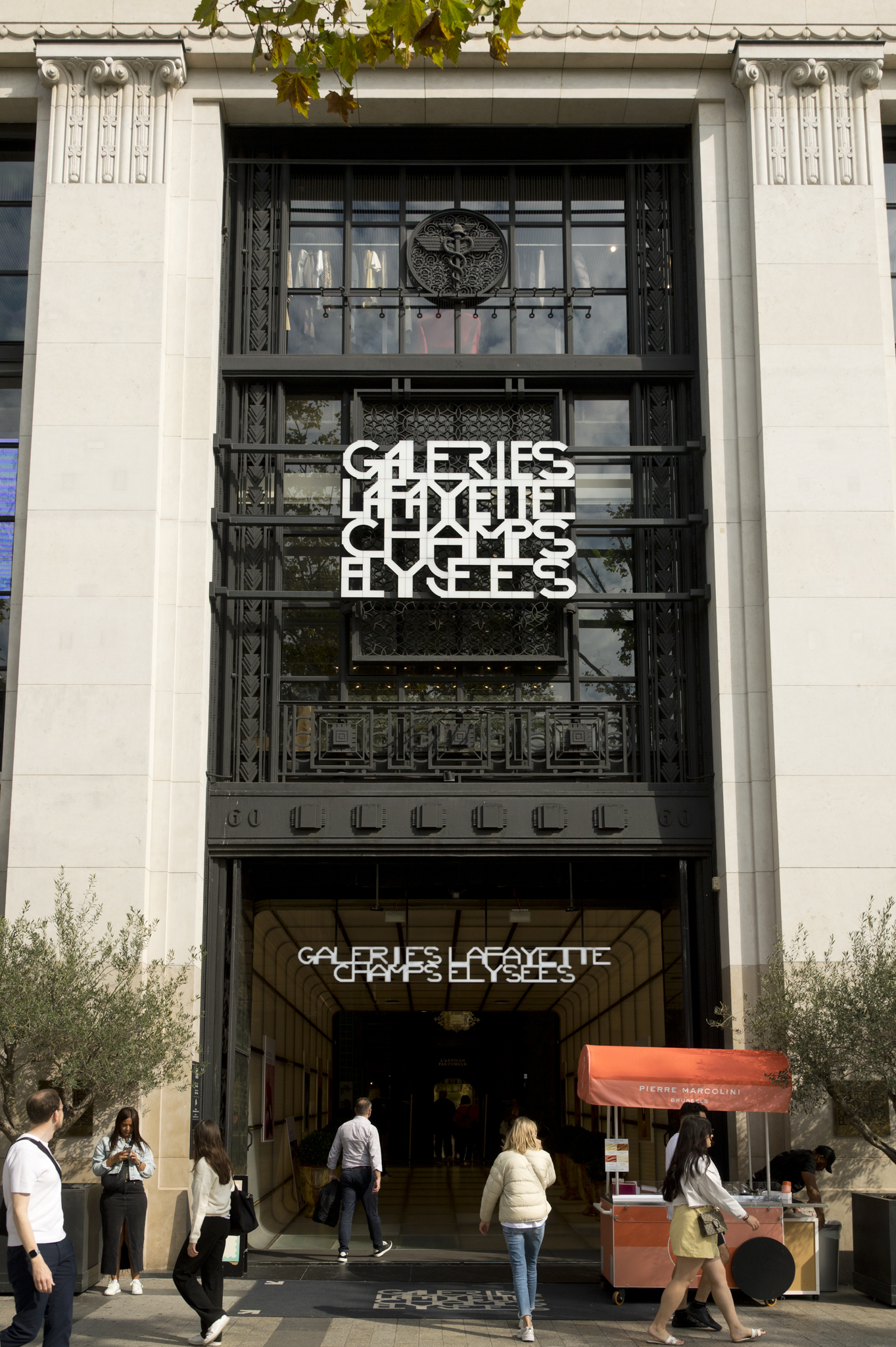 The Galeries Lafayette store on Avenue des Champs-Élysées in Paris
