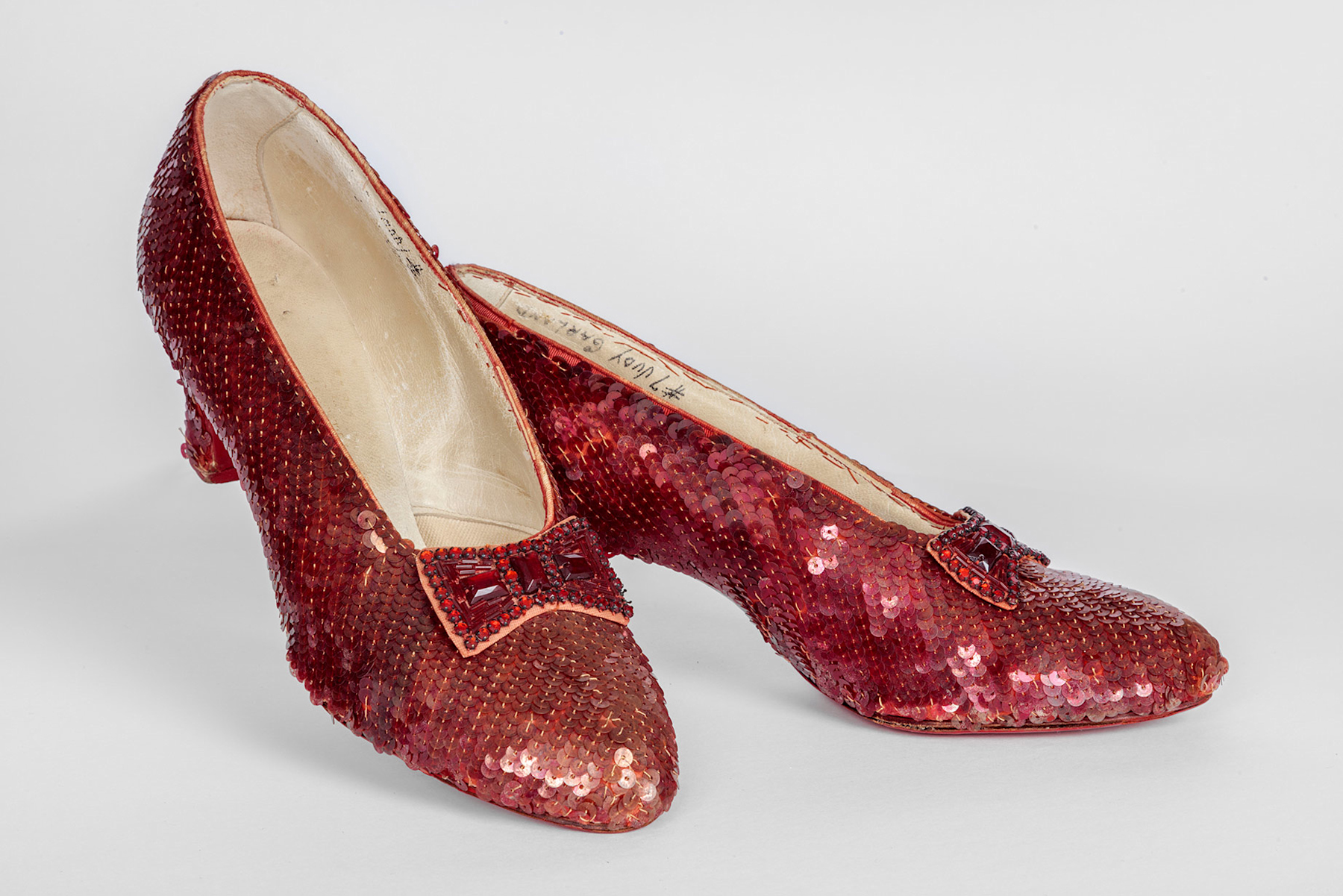 Ruby Slippers worn by Judy Garland in The Wizard of Oz, bought by Leonardo di Caprio and other donors for the Academy of Motion Picture Arts and Sciences
