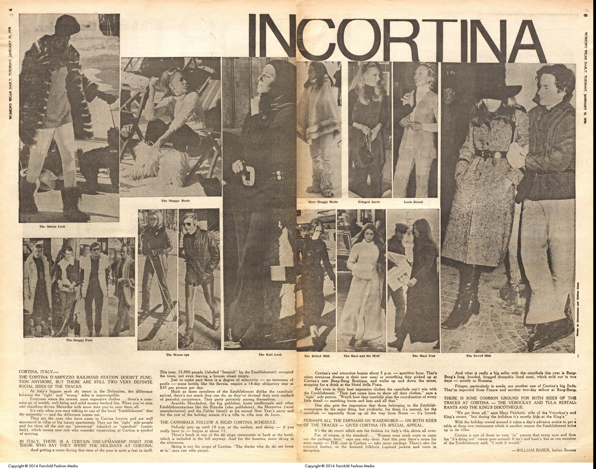 "In Cortina" appeared in WWD on Jan. 13, 1970.