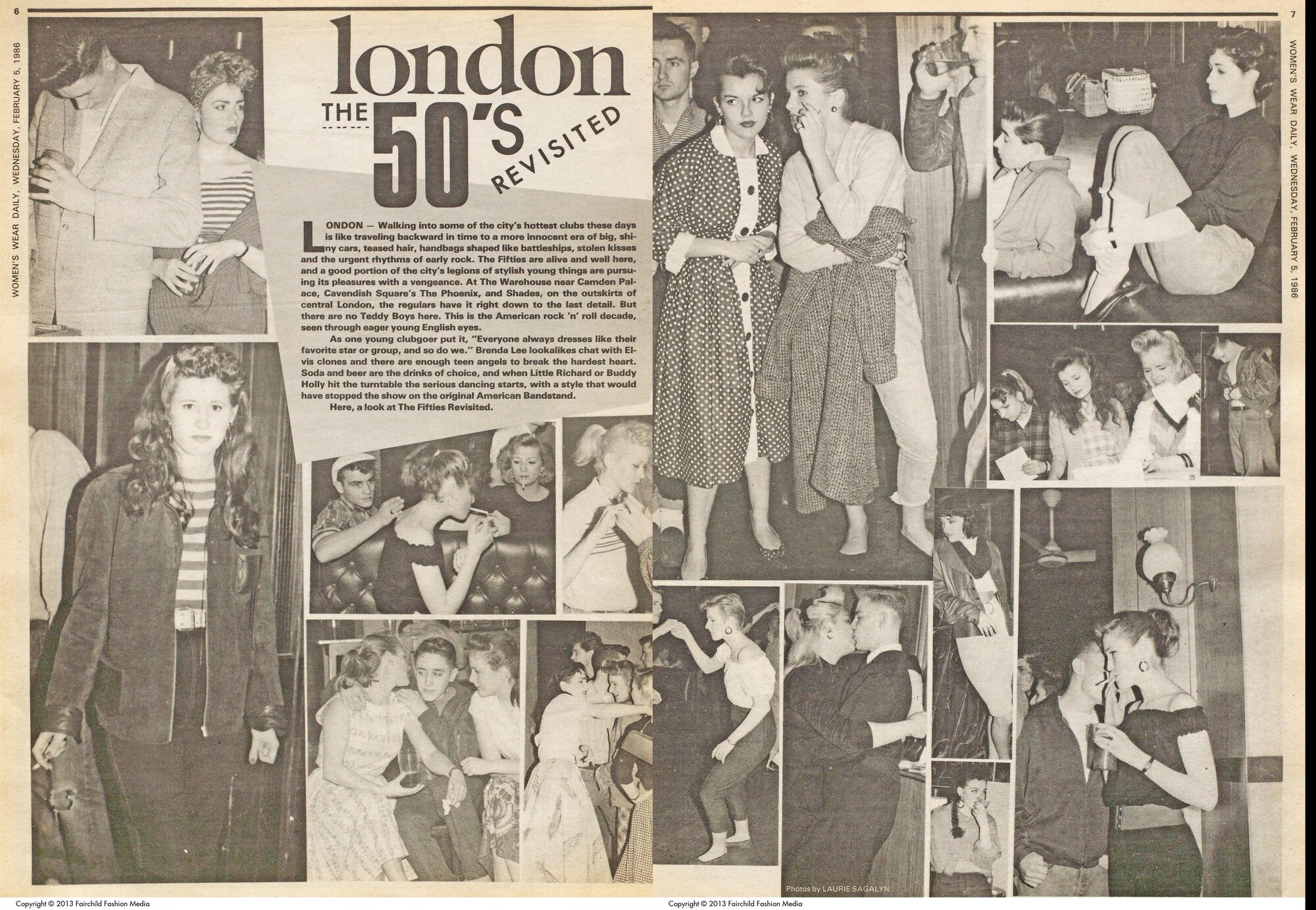 "London: The 50's Revisited" appeared in WWD on Feb. 5, 1986.