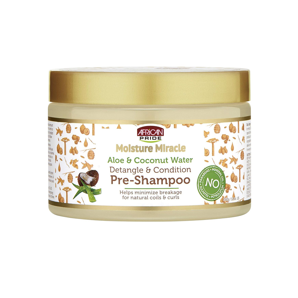 African Pride Moisture Miracle Aloe & Coconut Water Pre-Shampoo Treatment