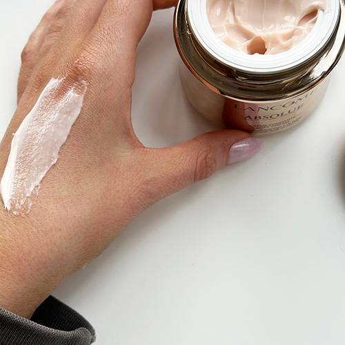 editor testing lancome face cream