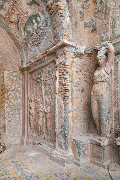 A detail of the Grotto of Diana at Villa d'Este prior the restoration supported by Fendi.
