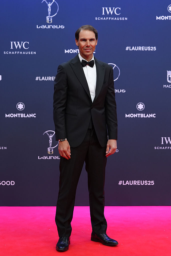 MADRID, SPAIN - APRIL 21: Rafa Nadal poses at the Laureus World Sports Awards Madrid 2025 at Galería de Cristal on April 21, 2025 in Madrid, Spain. (Photo by Angel Martinez/Getty Images for Laureus)