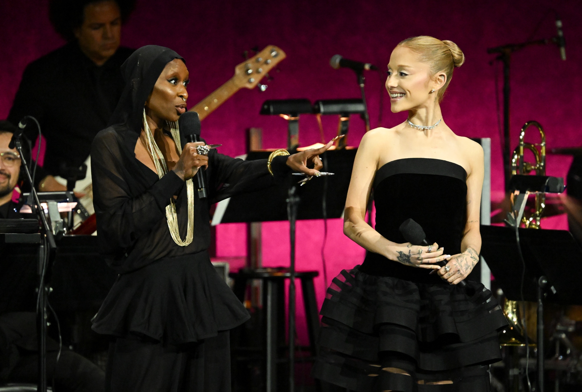 Cynthia Erivo wears Alaïa, Ariana Grande opts for Emporio Armani at CinemaCon 2025 in Las Vegas.