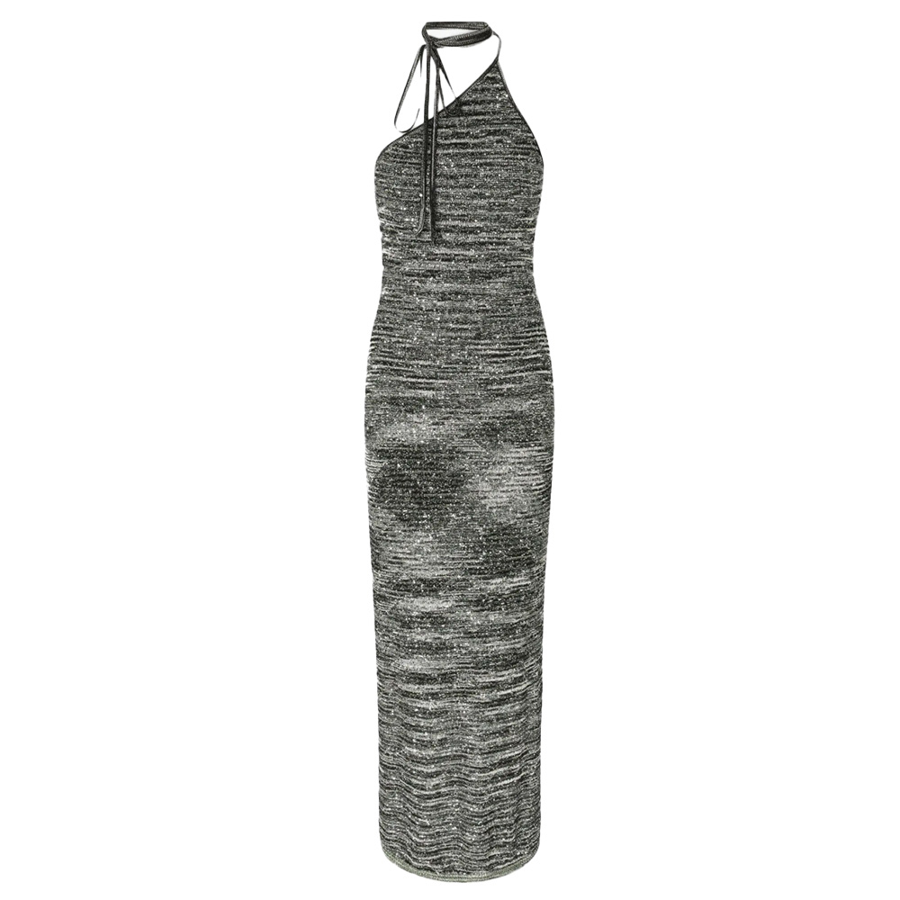 Missoni Long One-Shoulder Dress in Slub Knit