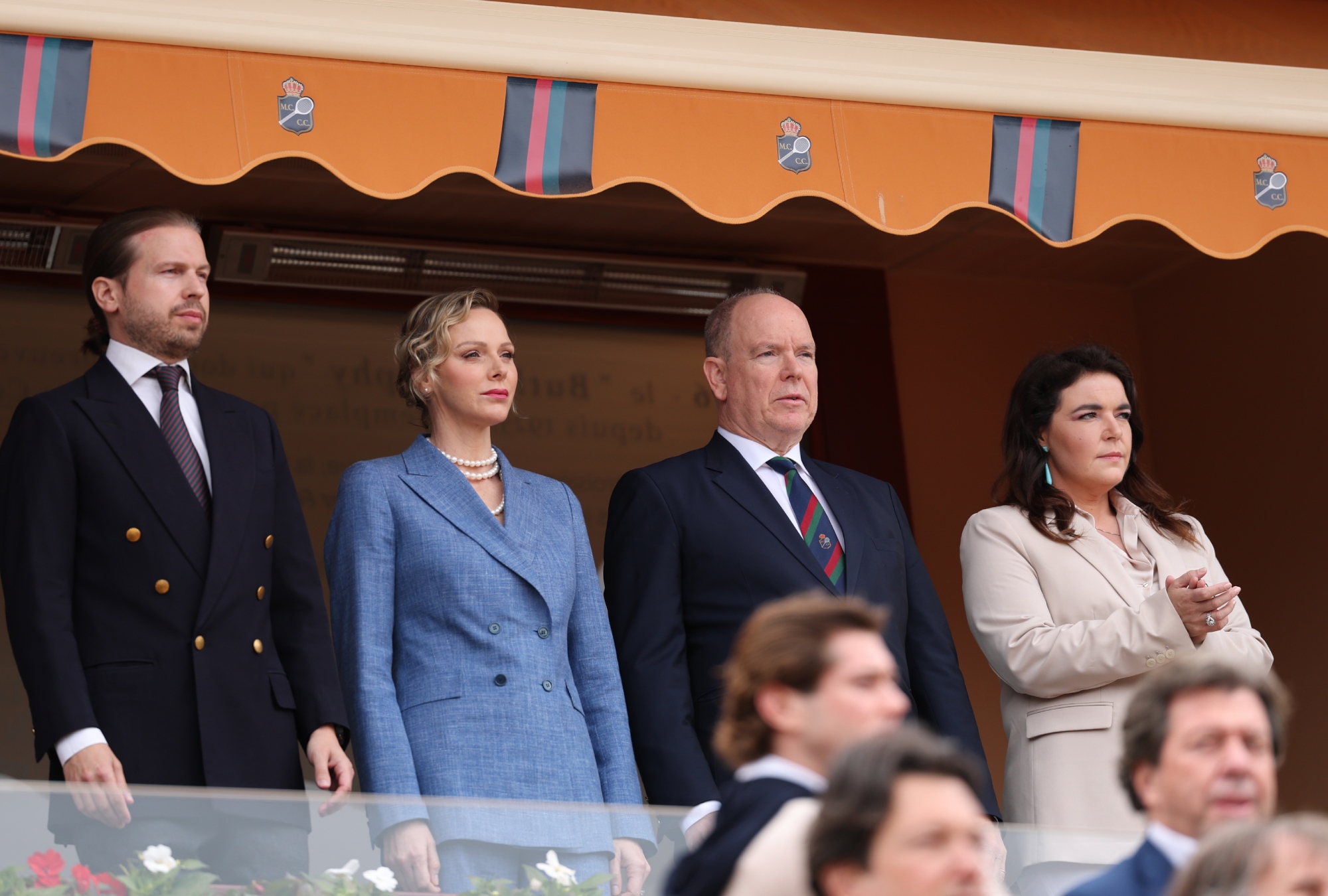 Princess Charlene wears a blue suited look for the Monte-Carlo Masters 2025.