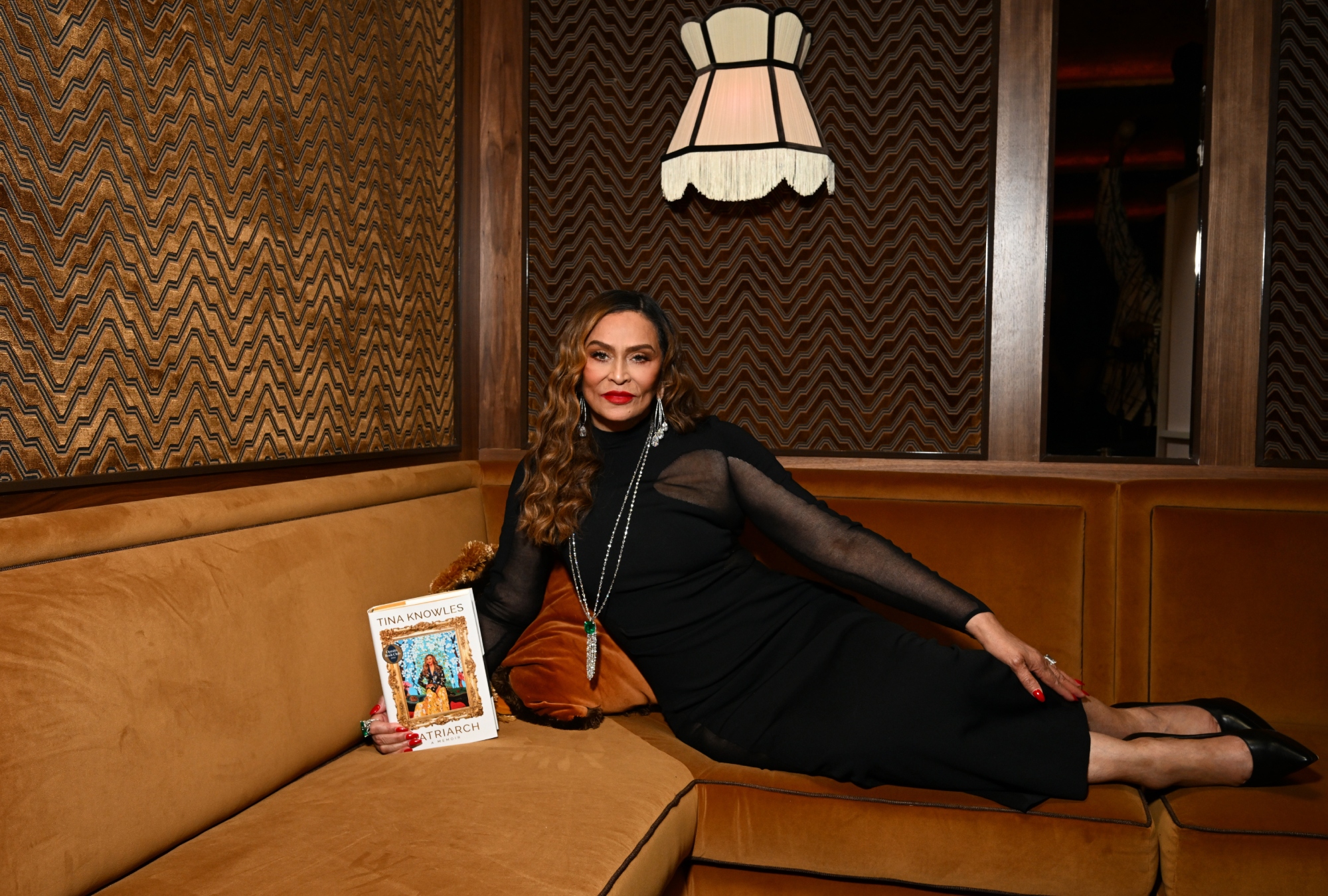 Tina Knowles wears Stella McCartney to her 'Matriarch, a Memoire' book launch in New York City.