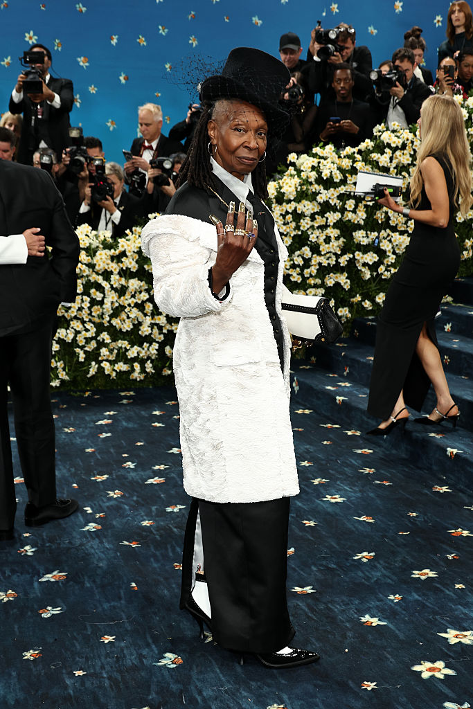 NEW YORK, NEW YORK - MAY 05: Whoopi Goldberg attends the 2025 Met Gala Celebrating