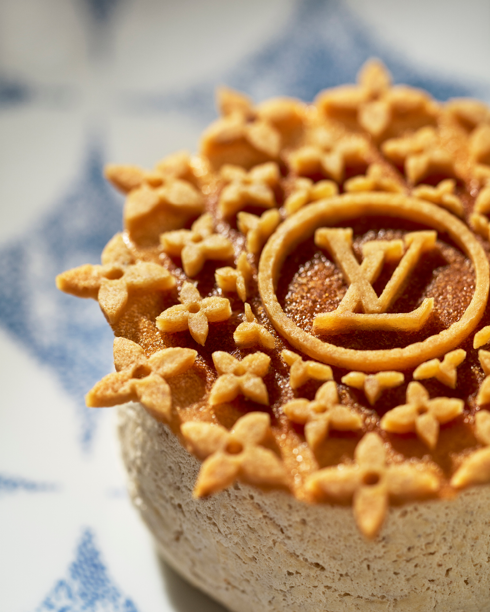 A dessert by Maxime Frédéric from Louis Vuitton's summer restaurant in Saint-Tropez