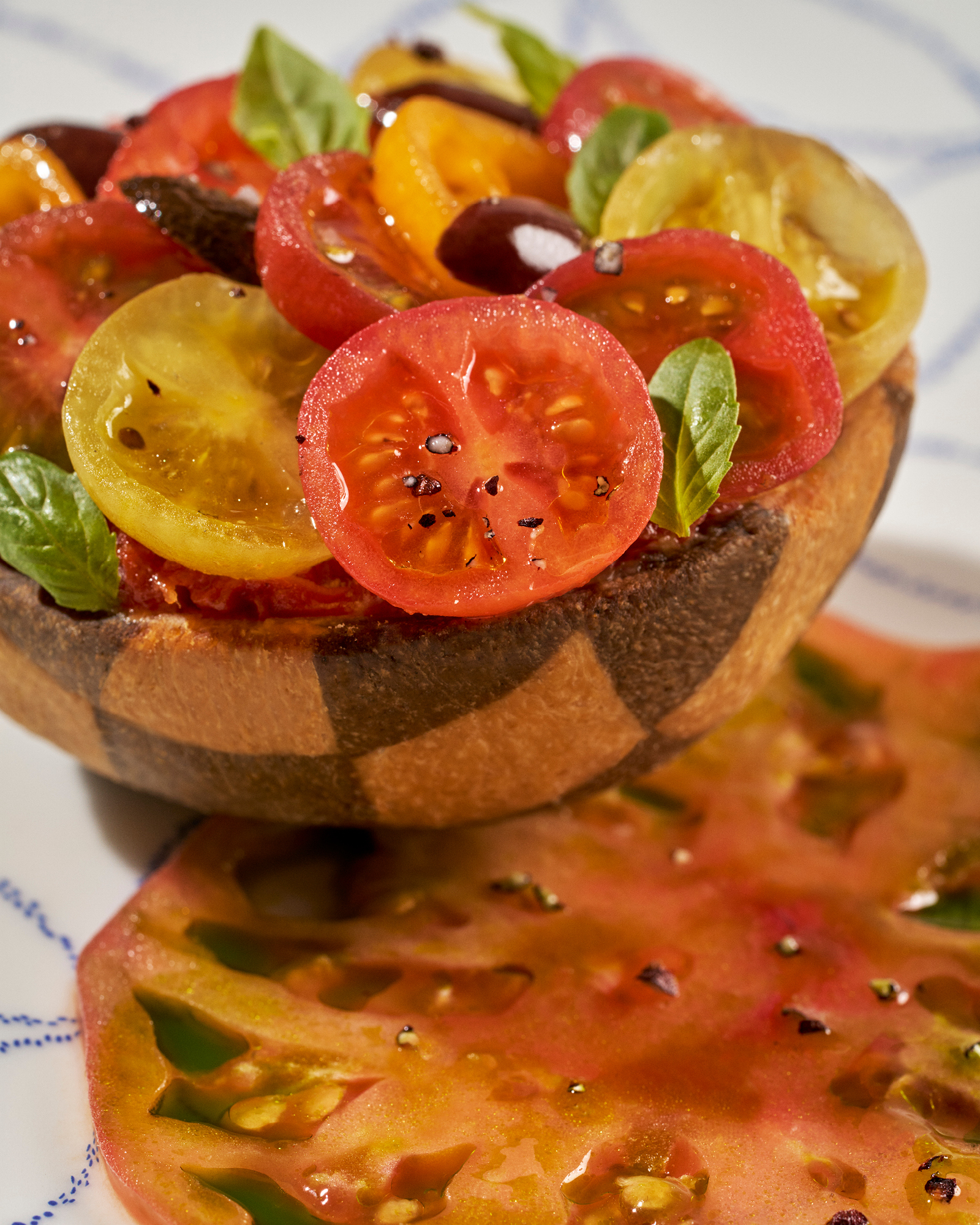 A dish by Arnaud Donckele from Louis Vuitton's summer restaurant in Saint-Tropez