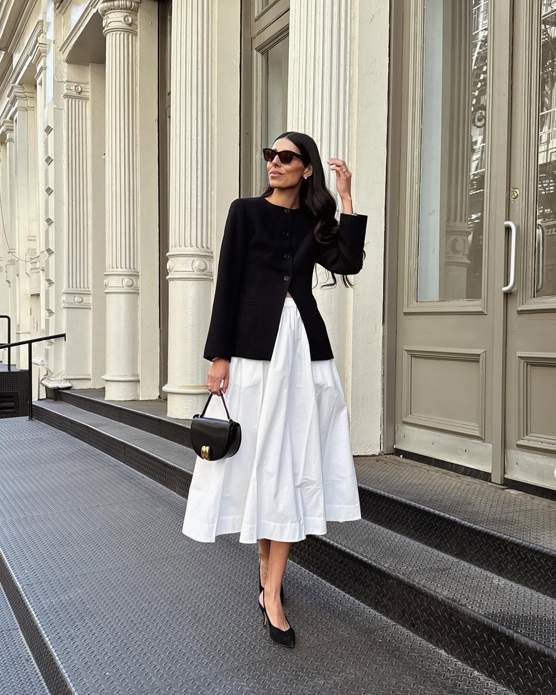 Babba Rivera wearing the Daphne jacket by Aligne