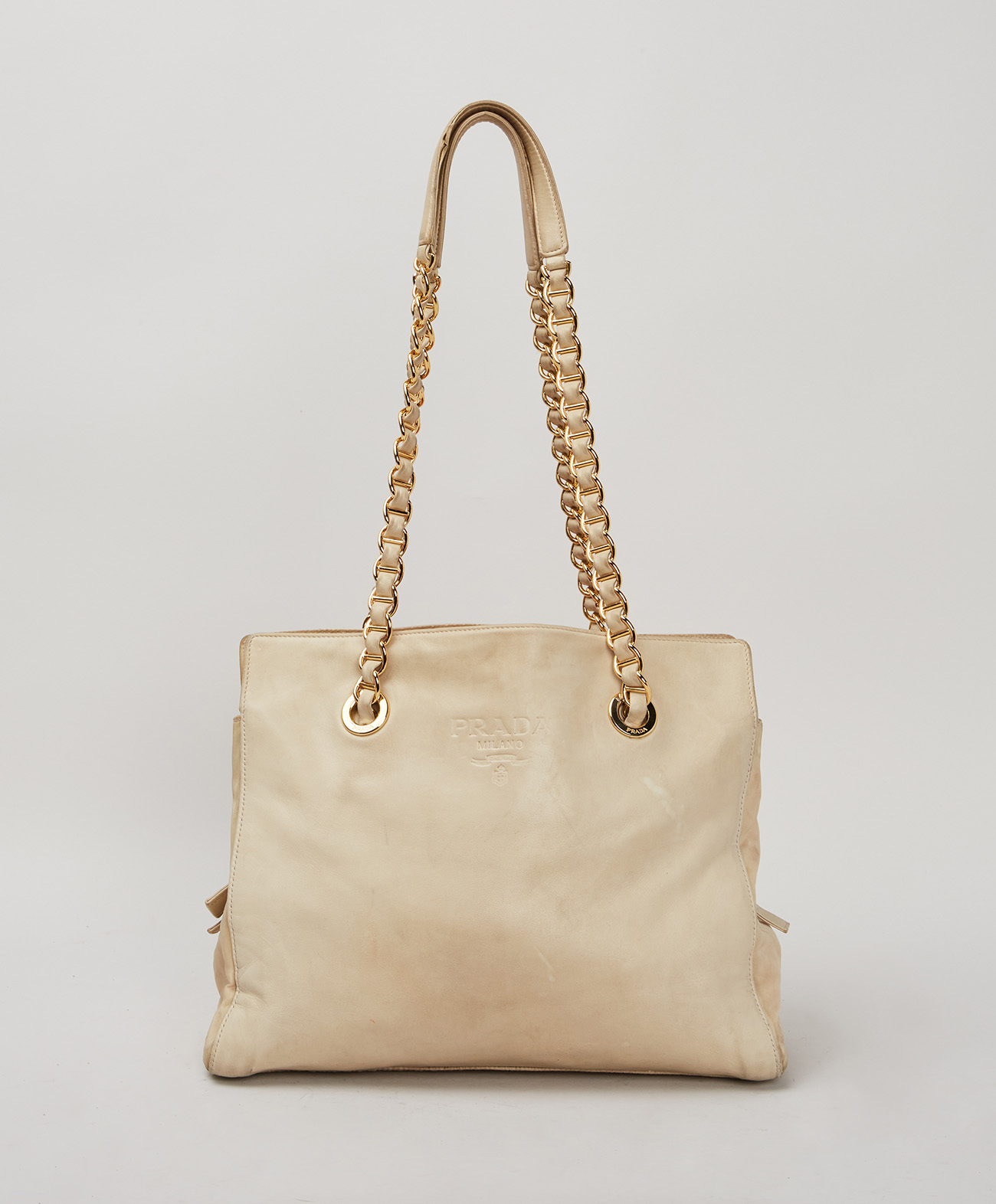 Princess Diana's 1996 Prada Milano Champagne-Colored Leather Tote — Estimate: $8,000-$12,000