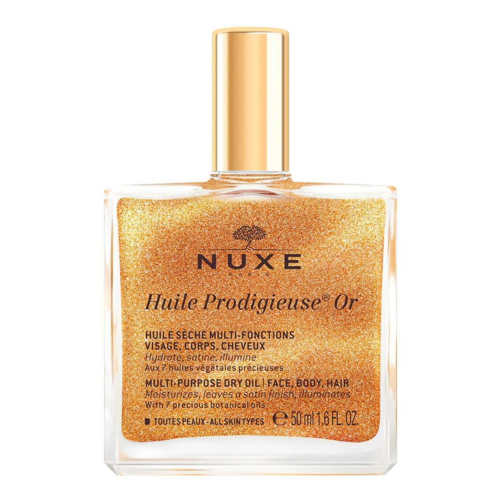 gold body shimmer oil