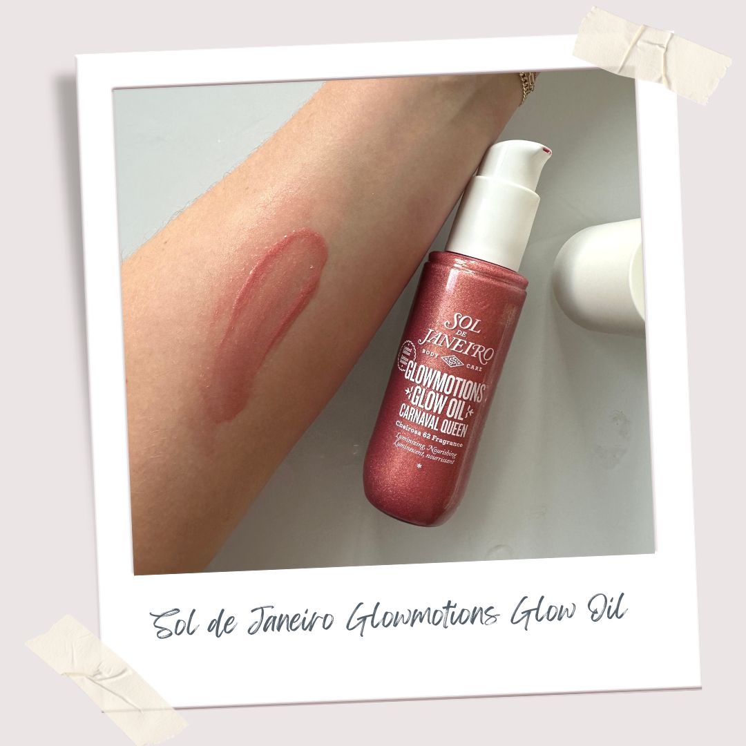 Editor testing body shimmer oil