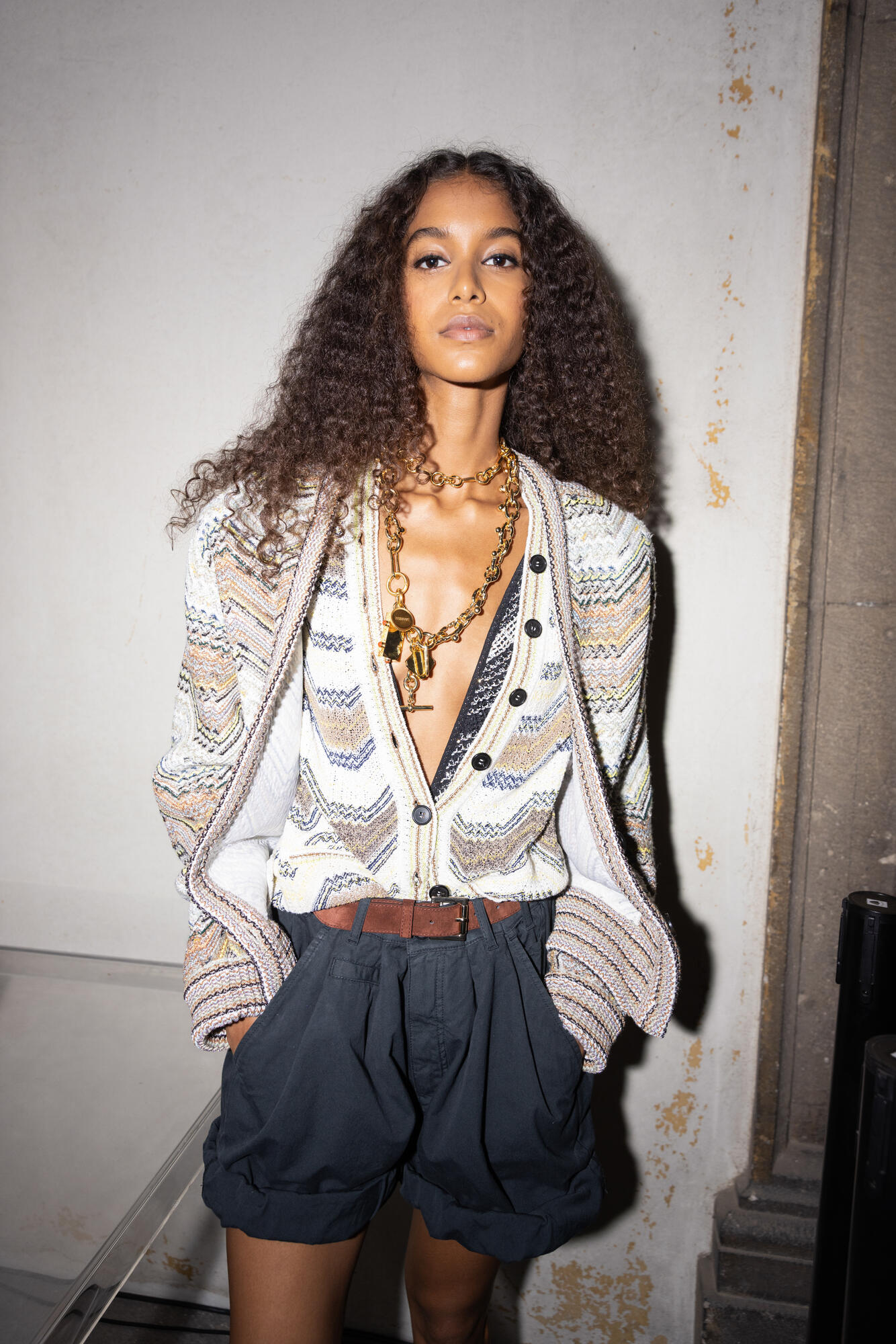 Backstage at the Missoni fashion show as part of Spring/Summer 2026 Milan Fashion Week on September 24, 2025 in Milan, Italy.