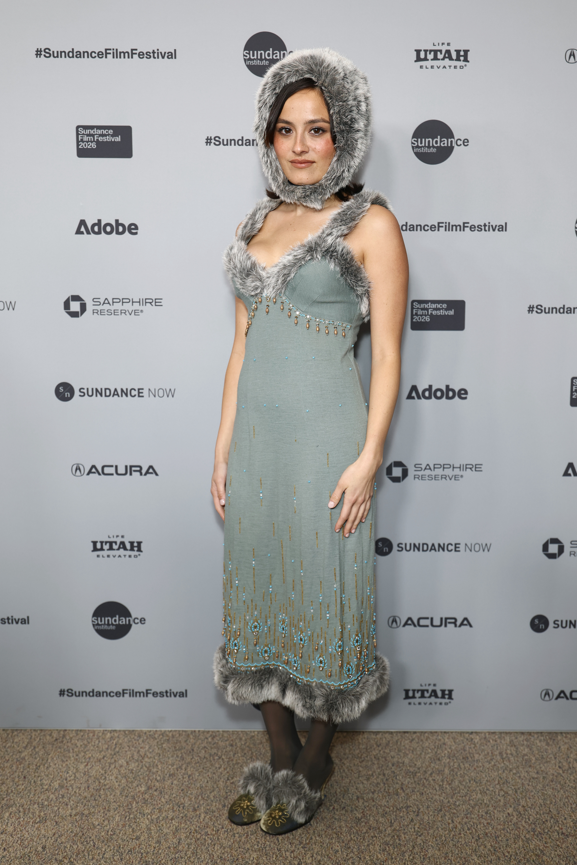 Chase Sui Wonders wears an archival Anna Sui fall 1998 dress she attends the
