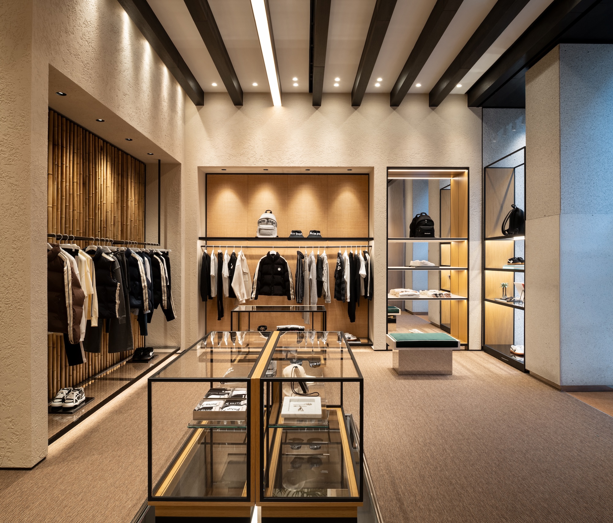 The newly revamped Palm Angels flagship stores in Milan.