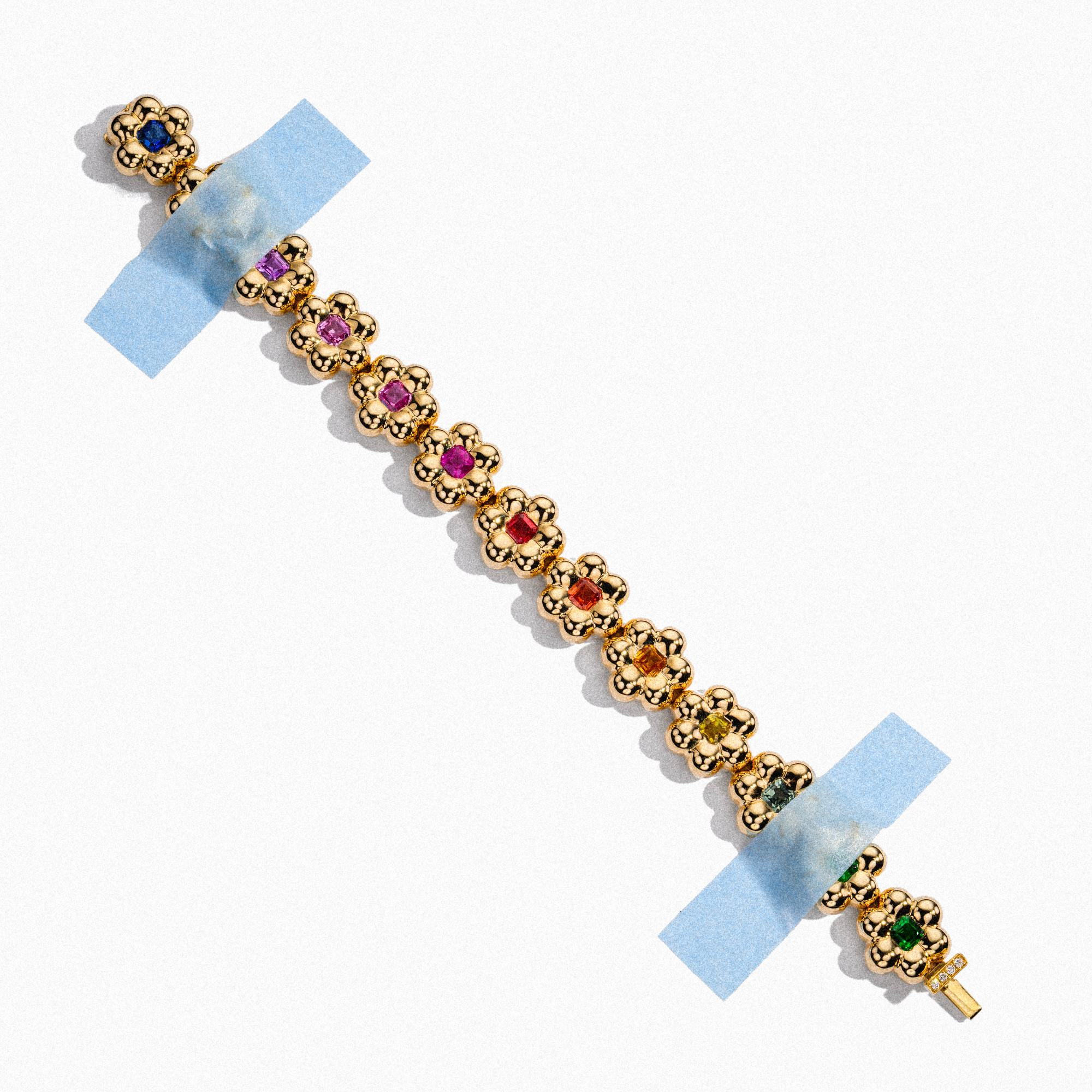Boochier sapphire Flower Puff bracelet